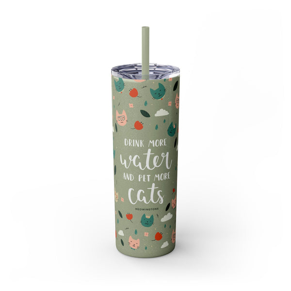 Pet More Cats Glitter Tumbler, 20oz